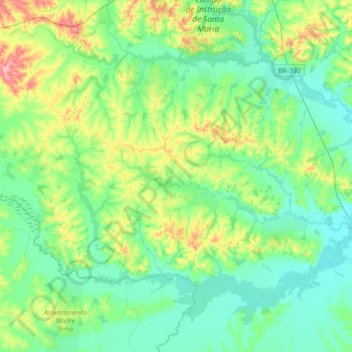 Mappa topografica Santa Flora, altitudine, rilievo