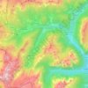 Mappa topografica Canale d'Agordo, altitudine, rilievo