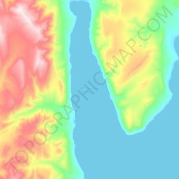 Mappa topografica Whitsunday Bay, altitudine, rilievo