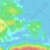Mappa topografica Cooks Cove, altitudine, rilievo
