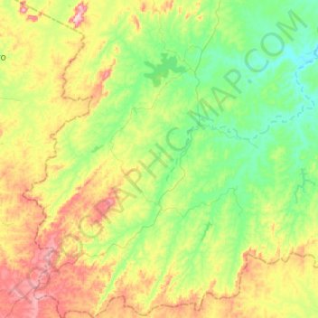 Mappa topografica Deputado Irapuan Pinheiro, altitudine, rilievo