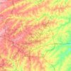 Mappa topografica Greensboro, altitudine, rilievo