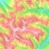 Mappa topografica Lequio Berria, altitudine, rilievo