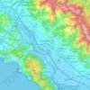 Mappa topografica Sarzana, altitudine, rilievo
