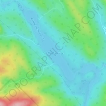 Mappa topografica Lac Mastigouche, altitudine, rilievo