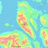 Mappa topografica Isla Dring, altitudine, rilievo