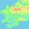Mappa topografica Pembrokeshire Coast National Park, altitudine, rilievo