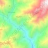 Mappa topografica Ingria, altitudine, rilievo