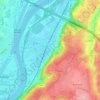 Mappa topografica Wandre, altitudine, rilievo