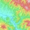 Mappa topografica Dicomano, altitudine, rilievo