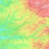 Mappa topografica Dordogne, altitudine, rilievo