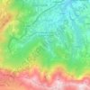 Mappa topografica Isola del Gran Sasso d'Italia, altitudine, rilievo