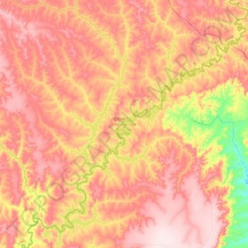 Mappa topografica Reservatório Hidrelétrica Batalha, altitudine, rilievo