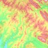 Mappa topografica Pietralunga, altitudine, rilievo