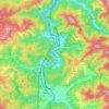 Mappa topografica Ronco Scrivia, altitudine, rilievo