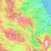 Mappa topografica Fiume Aterno-Pescara, altitudine, rilievo