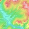 Mappa topografica La Valle Agordina, altitudine, rilievo