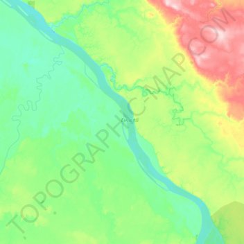 Mappa topografica Верхнеимбатский сельсовет, altitudine, rilievo