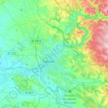 Mappa topografica 81100, altitudine, rilievo