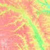 Mappa topografica Appanoose County, altitudine, rilievo
