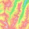 Mappa topografica Valgrisenche, altitudine, rilievo