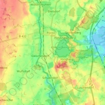 Mappa topografica 23684, altitudine, rilievo