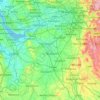 Mappa topografica Cheshire, altitudine, rilievo