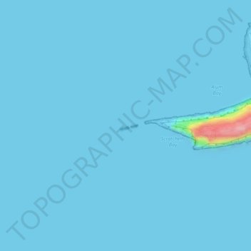 Mappa topografica The Needles, altitudine, rilievo