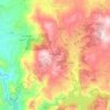 Mappa topografica Ollolai, altitudine, rilievo