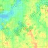 Mappa topografica Oregon Township, altitudine, rilievo