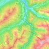 Mappa topografica Gries am Brenner, altitudine, rilievo