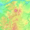 Mappa topografica Mount Hood National Forest, altitudine, rilievo
