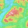Mappa topografica Estergebirge, altitudine, rilievo