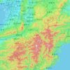Mappa topografica Prefettura di Nara, altitudine, rilievo