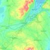 Mappa topografica Lisburn and Castlereagh District, altitudine, rilievo