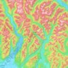 Mappa topografica Golden Ears Provincial Park, altitudine, rilievo