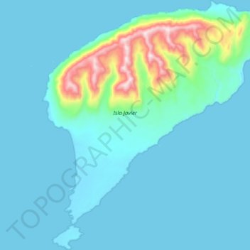 Mappa topografica Isla Javier, altitudine, rilievo