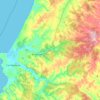 Mappa topografica Bordeira, altitudine, rilievo