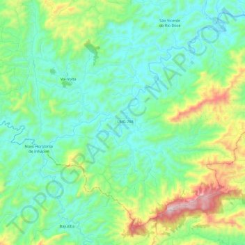 Mappa topografica Vai-Volta, altitudine, rilievo