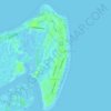 Mappa topografica Tybee Island, altitudine, rilievo