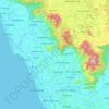 Mappa topografica Kozhikode district, altitudine, rilievo