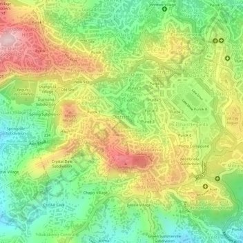 Mappa topografica Middle Rock Quarry, altitudine, rilievo