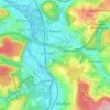 Mappa topografica Brebach-Fechingen, altitudine, rilievo