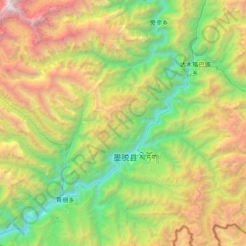 Mappa topografica 德兴乡, altitudine, rilievo