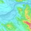Mappa topografica Esztergom, altitudine, rilievo