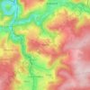 Mappa topografica Wanne, altitudine, rilievo