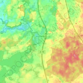 Mappa topografica Kuchelmiß, altitudine, rilievo