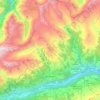 Mappa topografica Breil/Brigels, altitudine, rilievo