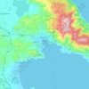 Mappa topografica Δήμος Βόλου, altitudine, rilievo