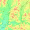 Mappa topografica Knox County, altitudine, rilievo